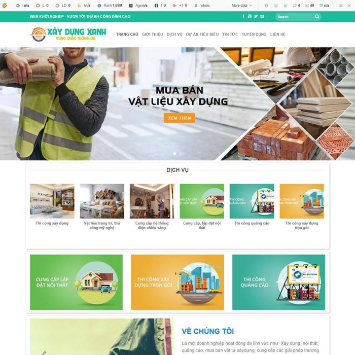 dịch vụ thiết kế website trọn gói chuẩn seo- mẫu web xây dựng