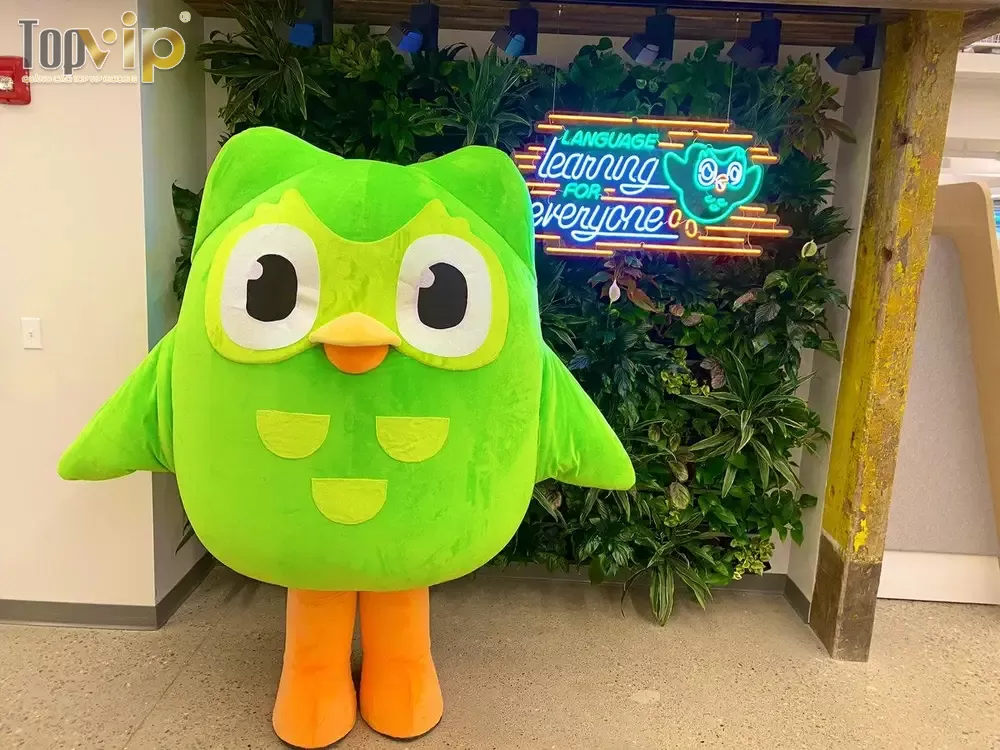 Mascot Doulingo gây " ám ảnh " với bao nhiêu bạn trẻ genZ.