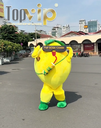 Mascot 7UP soda chanh hot nhất tiktok.