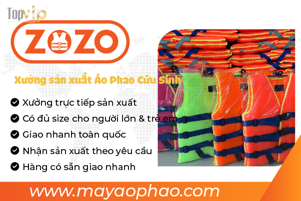 Xưởng ZOZO chuyên nhận may và phân phối áo phao bơi giá sỉ tận xưởng, có đủ size cho trẻ em