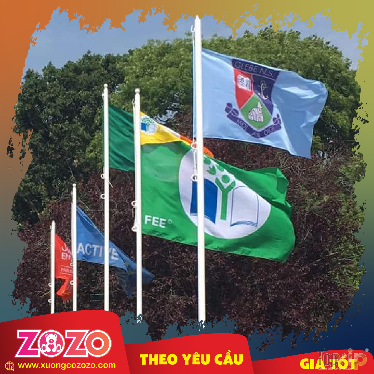 Xưởng in cờ công ty theo yêu cầu giá rẻ