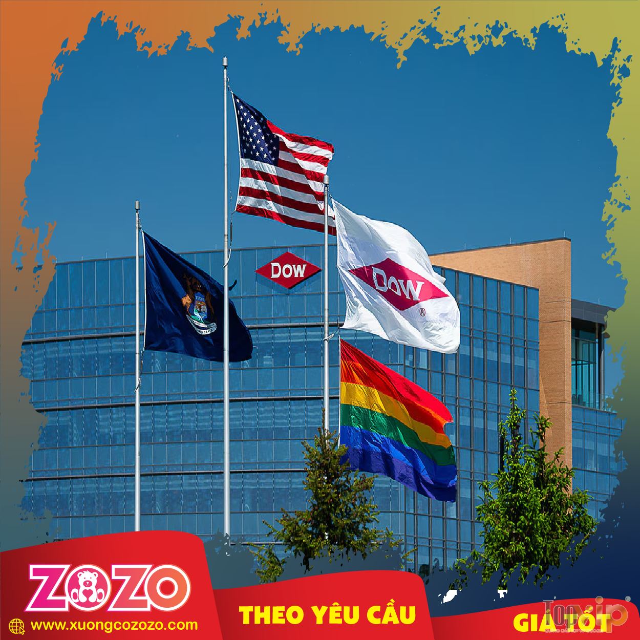 Xưởng in cờ công ty theo yêu cầu giá rẻ