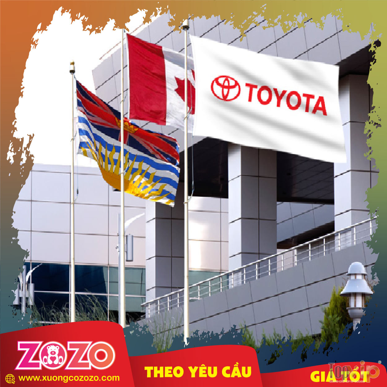 Xưởng in cờ công ty theo yêu cầu giá rẻ