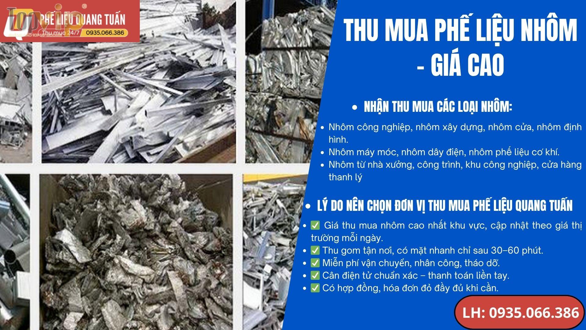 Quang Tuấn – Đơn vị thu mua phế liệu nhôm chuyên nghiệp, giá cao nhất miền Nam
